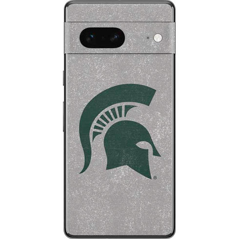 Michigan State University Grey Spartans Logo Pixel Skins